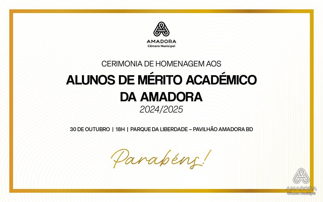 Homenagem aos Melhores Alunos da Amadora a 30 de Outubro