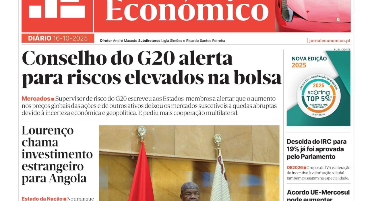 Título do Blog: Principais Destaques do Jornal Económico - 16 de Outubro
