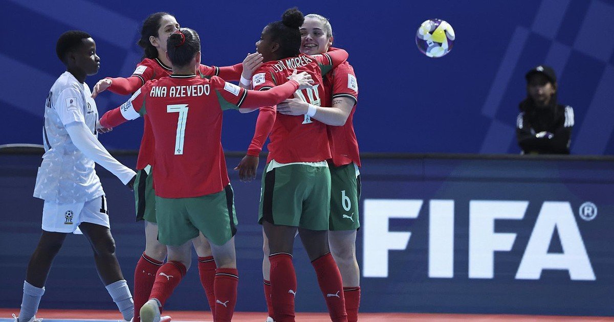 Portugal estreia no Mundial de Futsal Feminino com goleada sobre a Tanzânia