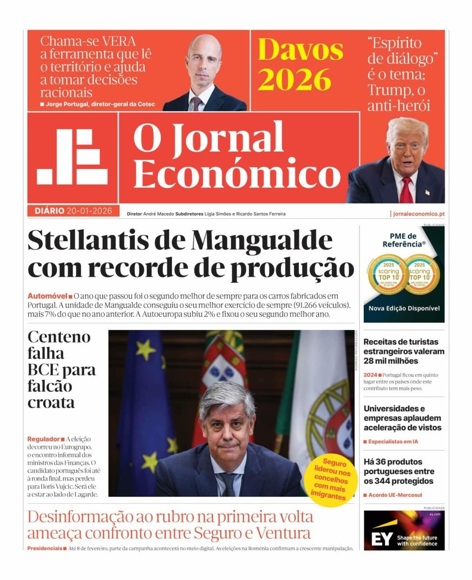 "Principais Destaques do Jornal Económico
