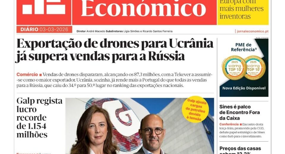 Jornal Económico: Principais Destaques de 3 de Março