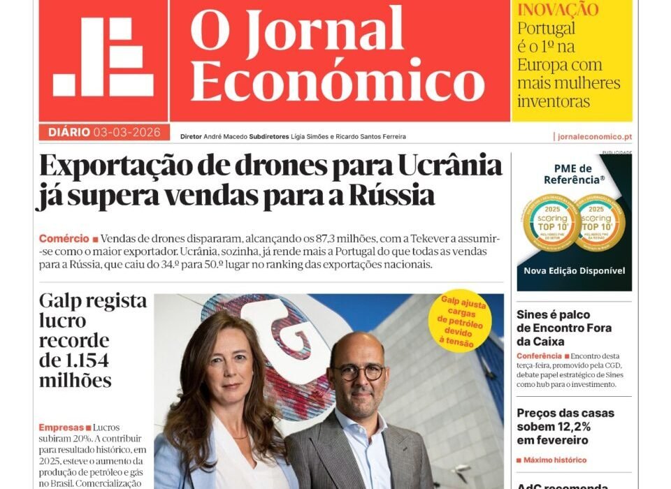 Jornal Económico: Principais Destaques de 3 de Março