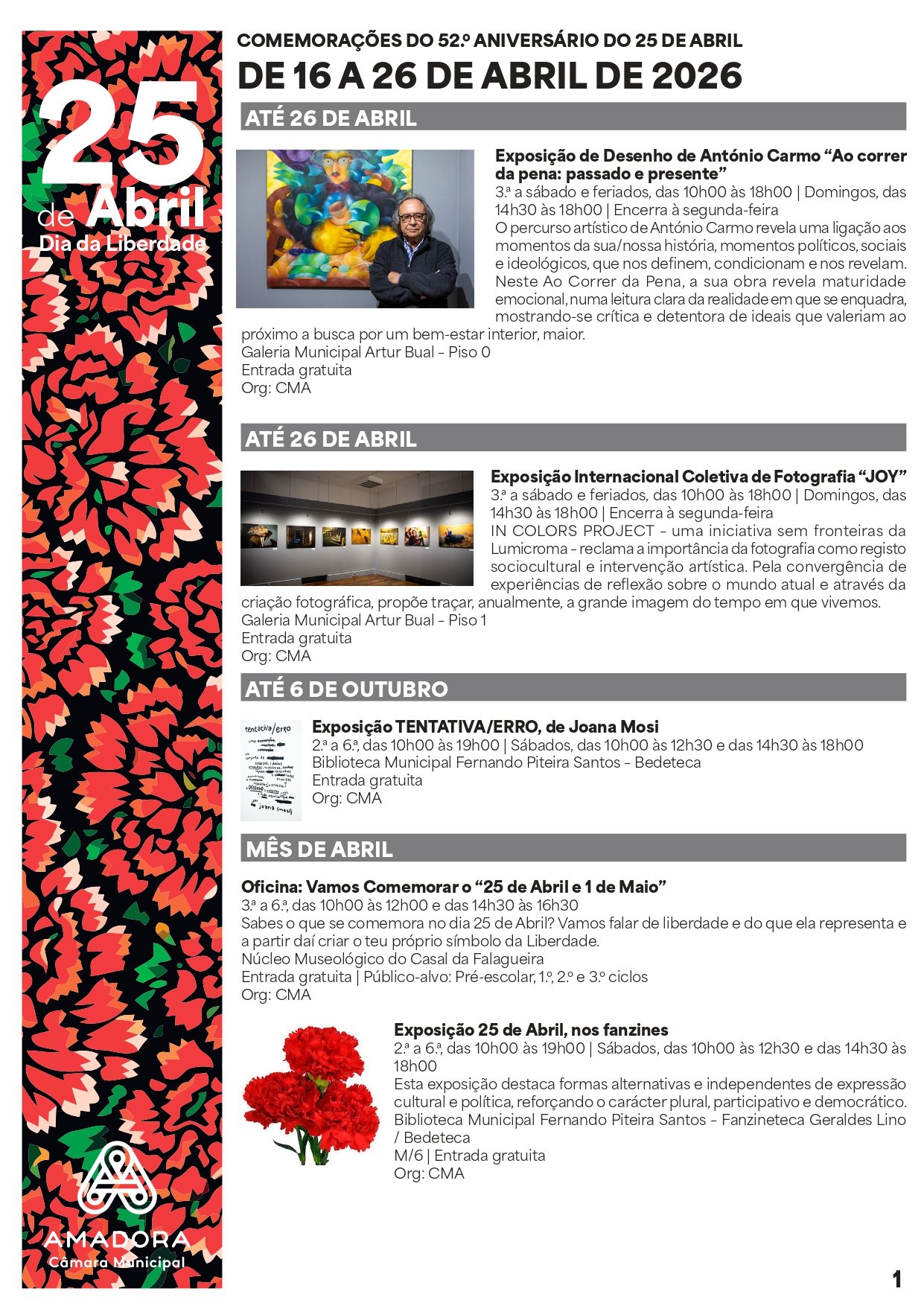 Amadora, Cidade de Abril: Celebração do 52.º Aniversário do 25 de Abril