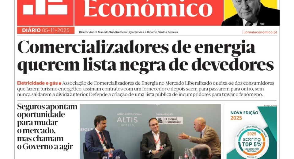 "Principais Destaques do Jornal Económico de 5 de Novembro"