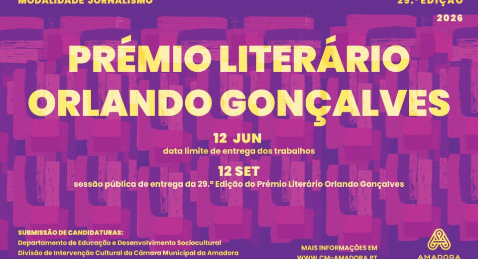 Candidaturas ao Prémio Literário Orlando Gonçalves até 12 de junho